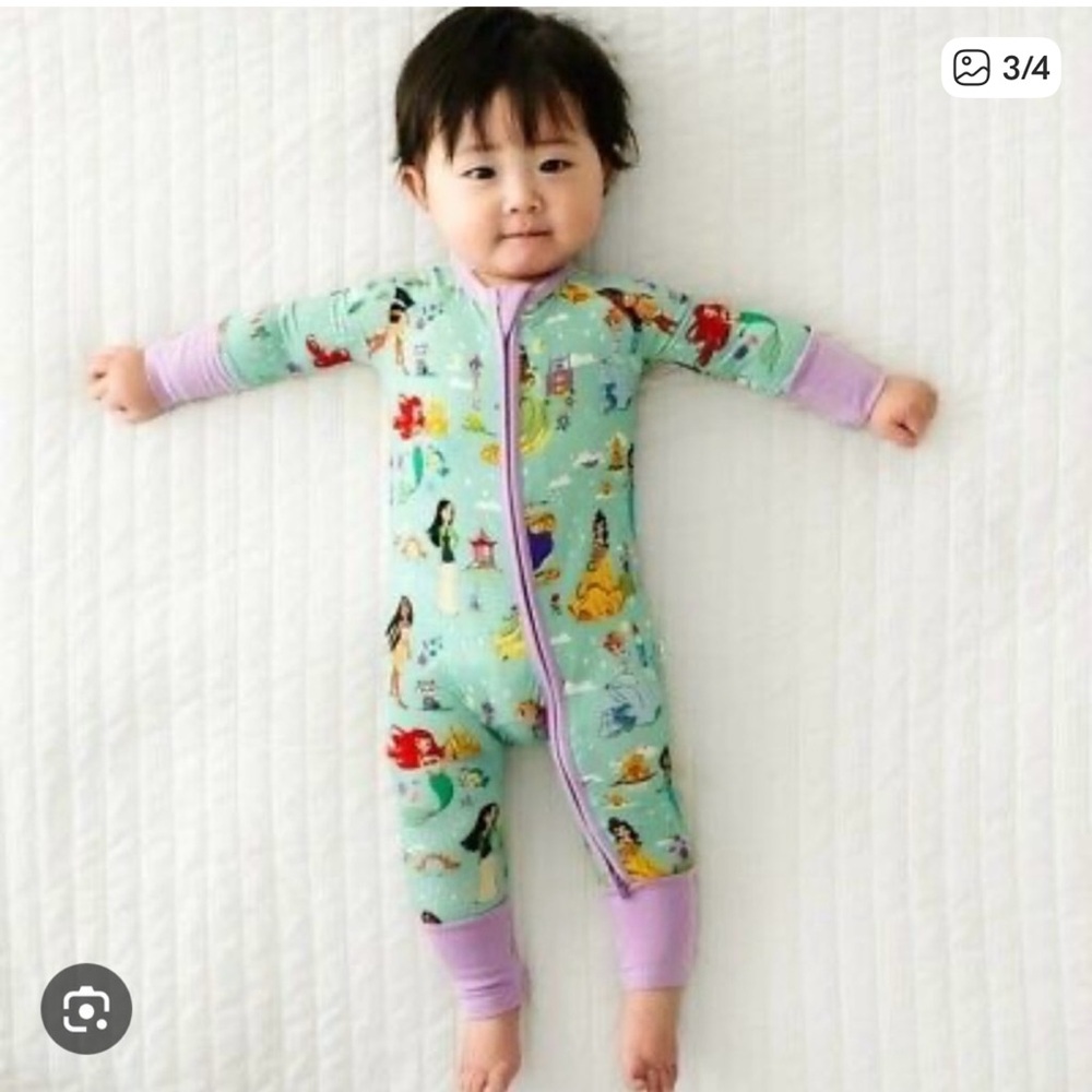 NWT Little sleepies Disney Princesses 12-18m